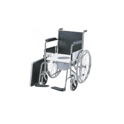 ADCO Folding Wheelchair Large Wheels & Toilet Container 1 piece