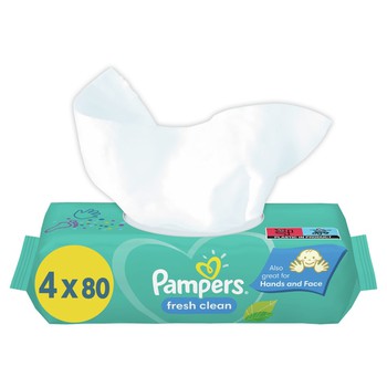 PAMPERS WIPES FRESH ΜΩΡΟΜΑΝΤΗΛΑ  4Χ80ΤMX 