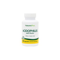 Natures Plus Acidophilus With Pectin Συμπλήρωμα Διατροφής Οξεόφιλου Προβιοτικού Με Πηκτίνη Για Την Αντιμετώπιση Γαστρεντερικών Διαταραχών 30 κάψουλες