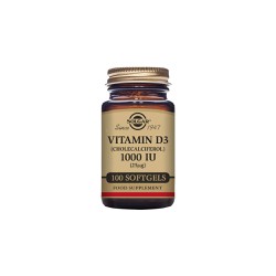 Solgar Vitamin D3 1000IU Συμπλήρωμα Διατροφής Βιταμίνης D3 Με Πολλαπλά Οφέλη Για Τον Οργανισμό 100 μαλακές κάψουλες