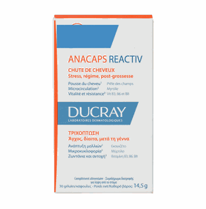 Ducray Anacaps Reactiv-Συμπλήρωμα Διατροφής για Οξ