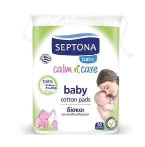 Septona Calm n' Care Baby Cleansing Pads 100% Cott