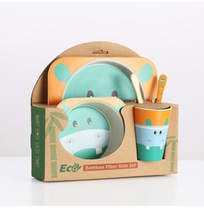 One & Only Baby Children's Food Set Hippo, 5 Piece