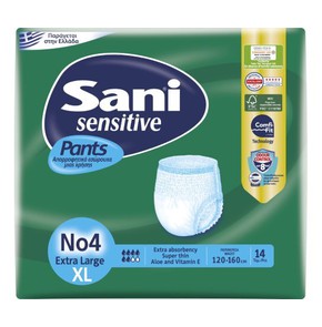 Sani Sensitive Pants No4 Extra Large Pants, 14pcs