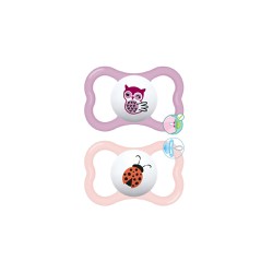 Mam Supreme Silicone Pacifier 16+ Months Purple-Pink 2 pieces