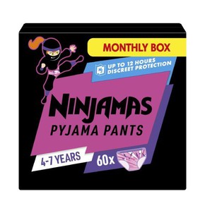 Pampers Ninjamas Pyjama Pants for Girls 4-7 Years 
