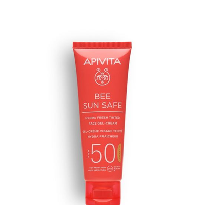 APIVITA Bee Sun Safe Hydra Tinted Gel-Cream Ενυδατική Κρέμα Προσώπου Ελαφριάς Υφής Με Χρώμα SPF50 50ml