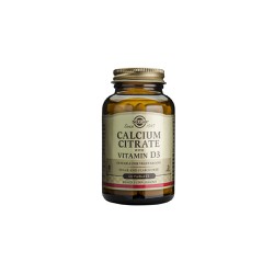Solgar Calcium Citrate With Vitamin D3 250mg Συμπλήρωμα Διατροφής Ασβεστίου Με Βιταμίνη D3 Για Την Καλή Υγεία Των Οστών 60 ταμπλέτες