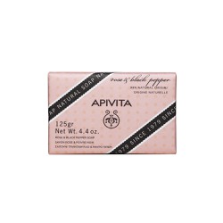 Apivita Natural Soap Rose Pepper Since 1979 Άγριο Τριαντάφυλλο & Μαύρο Πιπέρι 125g