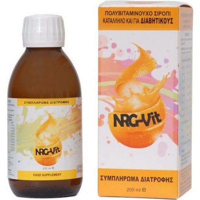 NRG--Vit Πολυβιταμινούχο Σιρόπι Για Ενέργεια & Τόνωση 200 ml