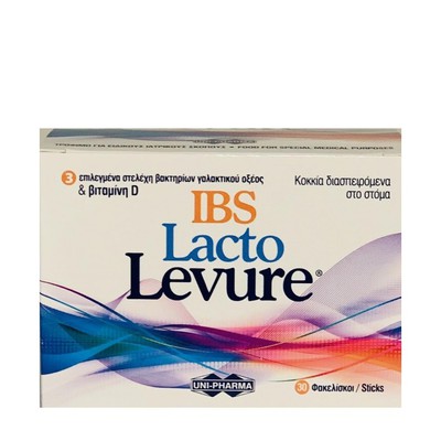 UNI-RHARMA Lactolevure IBS Για Το Συνδρόμου Του Ευερέθιστου Εντέρο 30 Φακελάκια