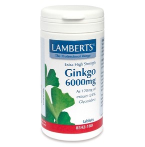 Lamberts Ginkgo Biloba Extract 6000mg, 30 Tablets