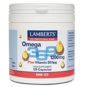 Lamberts Omega 3 6 9 Λιπαρά Οξέα (1200mg), 120caps