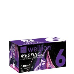 Wellion Medfine Plus Βελόνες Πένας Ινσουλίνης 6mm / 0,25mm (31G) 100pcs