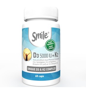 Am Health Smile D3 5000IU & K2, 60 Caps