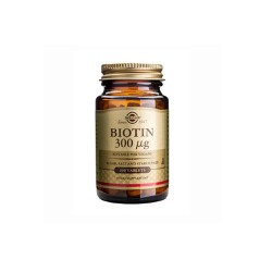 Solgar Biotin 300mg Συμπλήρωμα Διατροφής Για Την Καλή Υγεία Των Μαλλιών & Του Δέρματος 100 ταμπλέτες