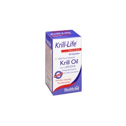 Health Aid Krill-Life Συμπλήρωμα Διατροφής Για Καρδιά Χοληστερίνη Αρθρώσεις Μνήμη & Μάτια Χωρίς Επίγευση 60 κάψουλες