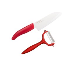 Kyocera Σετ μαχαίρι του Σεφ 14cm και ψιλοφλουδος κοκκινο