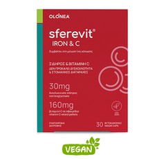 Olonea Sferevit Iron & Vitamin C 30 Veggie Caps.