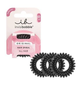 Invisibobble Original True Black Hair Spiral, 3pcs