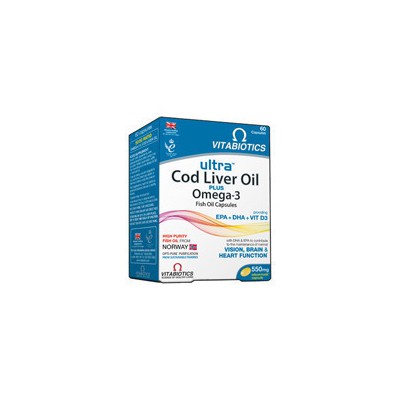 Vitabiotics Ultra Cod Liver Oil Plus Omega 3 60cap