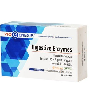 Viogenesis Digestive Enzymes, 60 Caps