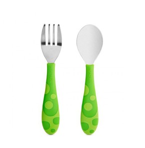 Munchkin Spoon and Fork Cutlery Set GREEN Color fo