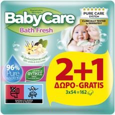 BabyCare PROMO PACK 2+1 ΔΩΡΟ Bath Fresh Μωρομάντηλ