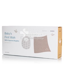 Korres Σετ Baby 's First Walk - Μουσελίνα Φασκιώματος 110x110cm & Σαλιάρα (100% Οργανικό Βαμβάκι), 2τμχ.