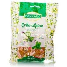 Carraro Caramelle Erbe Alpine - Καραμέλες για το Λαιμό με Αλπικά Βότανα, 100gr