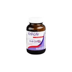 Health Aid Krill-Life Krill Oil 500mg Economy Nutritional Supplement For Heart Cholesterol Joints Memory & Eyes No Aftertaste 90 Capsules