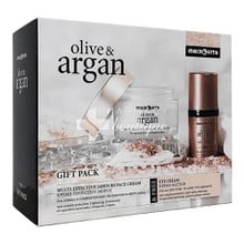 Macrovita Σετ Olive & Argan - Multi Effective 24h Face Cream - Κρέμα 24h για Δέρμα Κανονικό-Μικτό, 50ml & Δώρο Eye Cream - Κρέμα Ματιών, 15ml