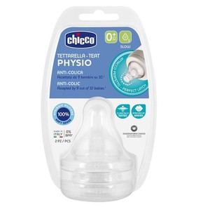 Chicco Physio Teat Anti-Colic Slow Flow Silicone N