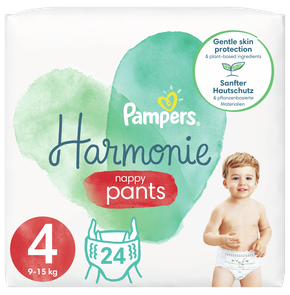 Pampers Harmonie Pants, Size. 4 (9kg-15kg) - 24 Pa