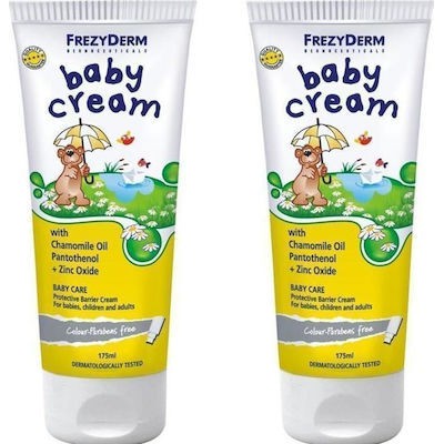 FREZYDERM Baby Cream Προστατευτική & Αδιάβροχη Κρέμα Για Την Αλλαγή Πάνας 2x175ml