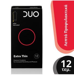 Duo Extra Thin Condoms, 12 pieces