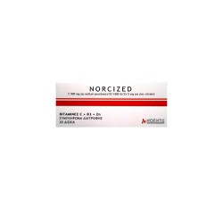Norntis Norcized Food Supplement Συμπλήρωμα Διατροφής Με Βιταμίνη C + Βιταμίνη D3 + Κιτρικό Ψευδάργυρο 30 ταμπλέτες
