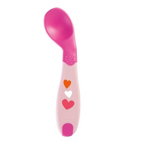 Chicco Silicone Spoon Pink Color 8m +, 1pc