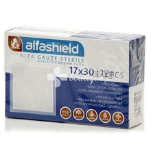 Alfashield Alfa Gauze Sterile - Γαζες Αποστειρωμένες (17 x 30cm), 12τμχ.