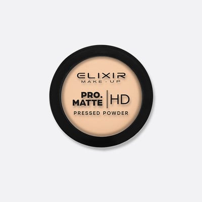 ELIXIR Pro Matte Pressed Powder HD No.207 Light Brown 9g