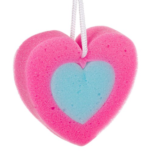 Sfungjer rozë në formë zemre, 25 cm