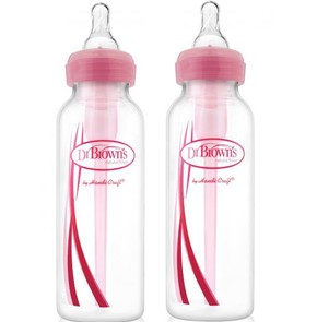 Options Natural Flow  Plastic Bottle Pink Narrow N