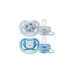 Philips Avent Ultra Air Silicone Pacifier 6-18m Blue 2 pieces 