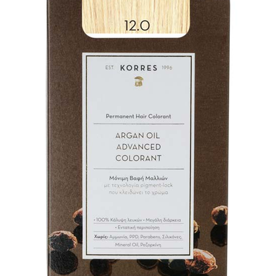 KORRES Argan Oil Advanced Colorant Βαφή Μαλλιών 12.0 Ξανθό