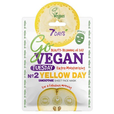 7DAYS Face Mask Go Vegan Tuesday "Yellow Day" 25g