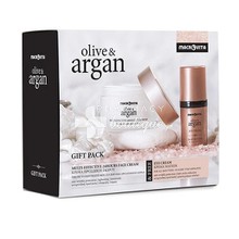 Macrovita Σετ Olive & Argan - Multi Effective 24h Face Cream - Κρέμα 24h για Δέρμα Ξηρό-Αφυδατωμένο, 50ml & Δώρο Eye Cream - Κρέμα Ματιών, 15ml