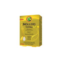 Moller's Total Plus Ωμέγα 3 28 κάψουλες + Βιταμίνες Μέταλλα Βότανα 28 ταμπλέτες
