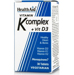 Health Aid K Complex & Vit D3, 30tabs