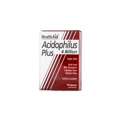 Health Aid Acidophilus Plus 4 Billion Συμπλήρωμα Διατροφής Ιδανικό Μείγμα 3 Διαφορετικών Προβιοτικών 30 κάψουλες