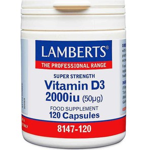 Lamberts Vitamin D3 2000iu, 120 Caps